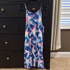 Lilly Pulitzer Starfish Maxi Dress in Blue and Pink